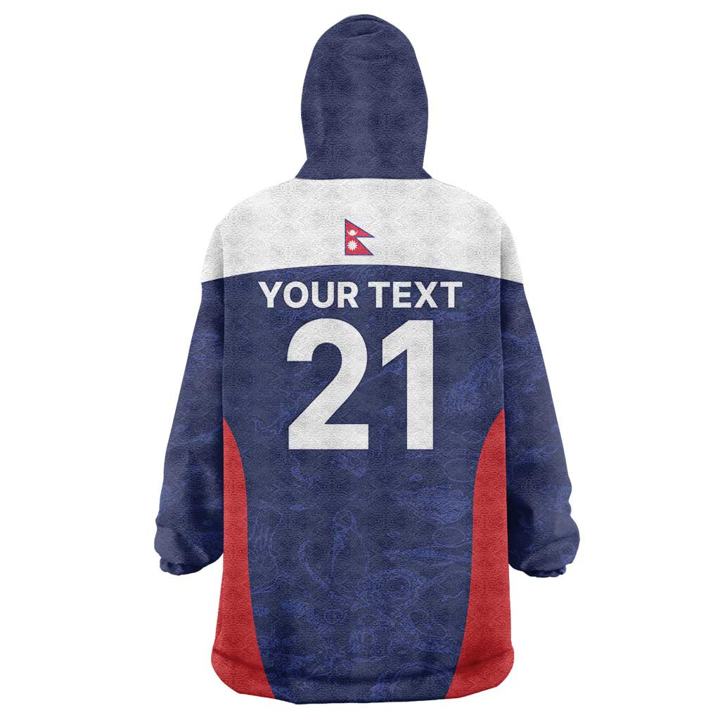 Custom Nepal Cricket Spirit 2026 Wearable Blanket Hoodie World T20 Edition - Wonder Print Shop