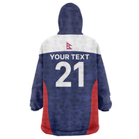 Custom Nepal Cricket Spirit 2026 Wearable Blanket Hoodie World T20 Edition - Wonder Print Shop