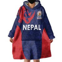 Custom Nepal Cricket Spirit 2026 Wearable Blanket Hoodie World T20 Edition - Wonder Print Shop