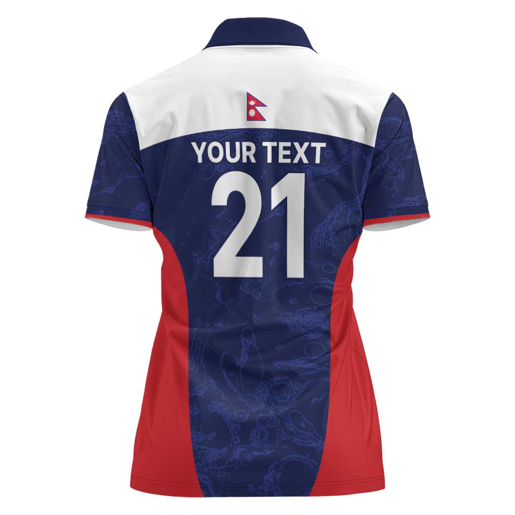 Custom Nepal Cricket Spirit 2026 Women Polo Shirt World T20 Edition - Wonder Print Shop