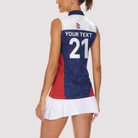 Custom Nepal Cricket Spirit 2026 Women Sleeveless Polo Shirt World T20 Edition - Wonder Print Shop