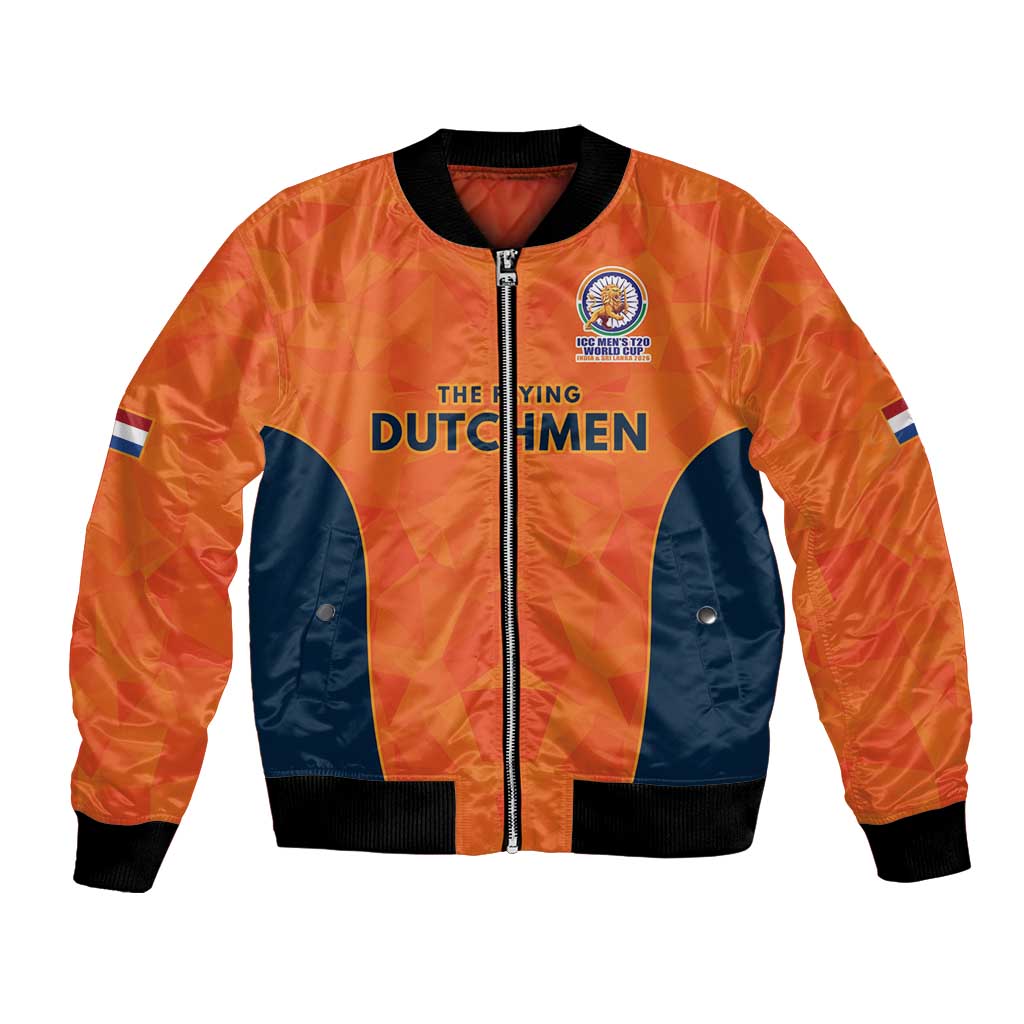 Custom Netherlands Cricket Spirit 2026 Bomber Jacket World T20 Edition - Wonder Print Shop