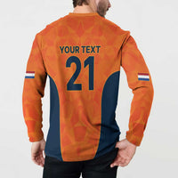 Custom Netherlands Cricket Spirit 2026 Button Sweatshirt World T20 Edition - Wonder Print Shop