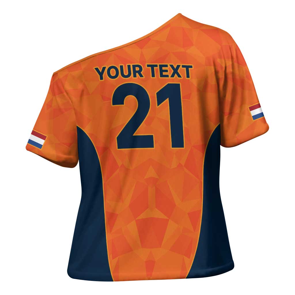 Custom Netherlands Cricket Spirit 2026 Cross Shoulder Shirt World T20 Edition - Wonder Print Shop