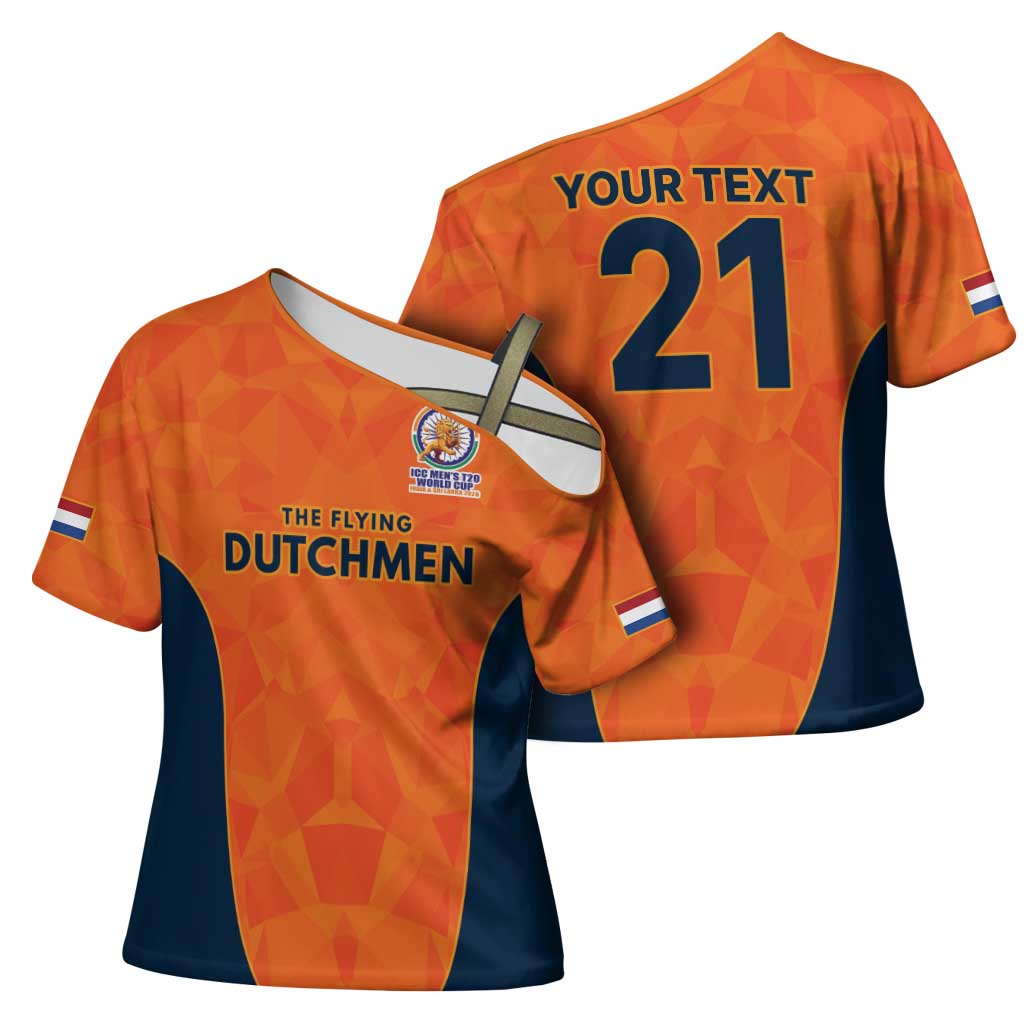 Custom Netherlands Cricket Spirit 2026 Cross Shoulder Shirt World T20 Edition - Wonder Print Shop
