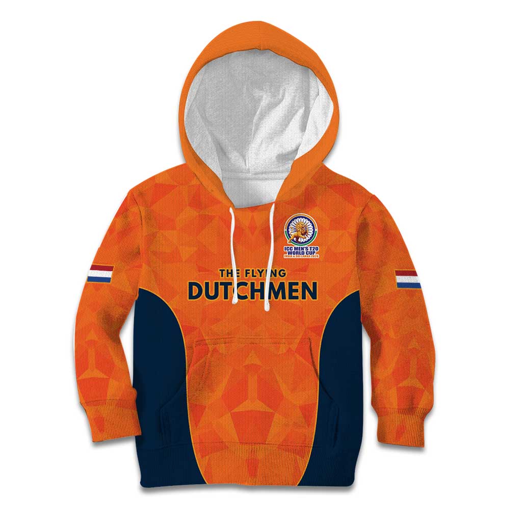 Custom Netherlands Cricket Spirit 2026 Kid Hoodie World T20 Edition - Wonder Print Shop