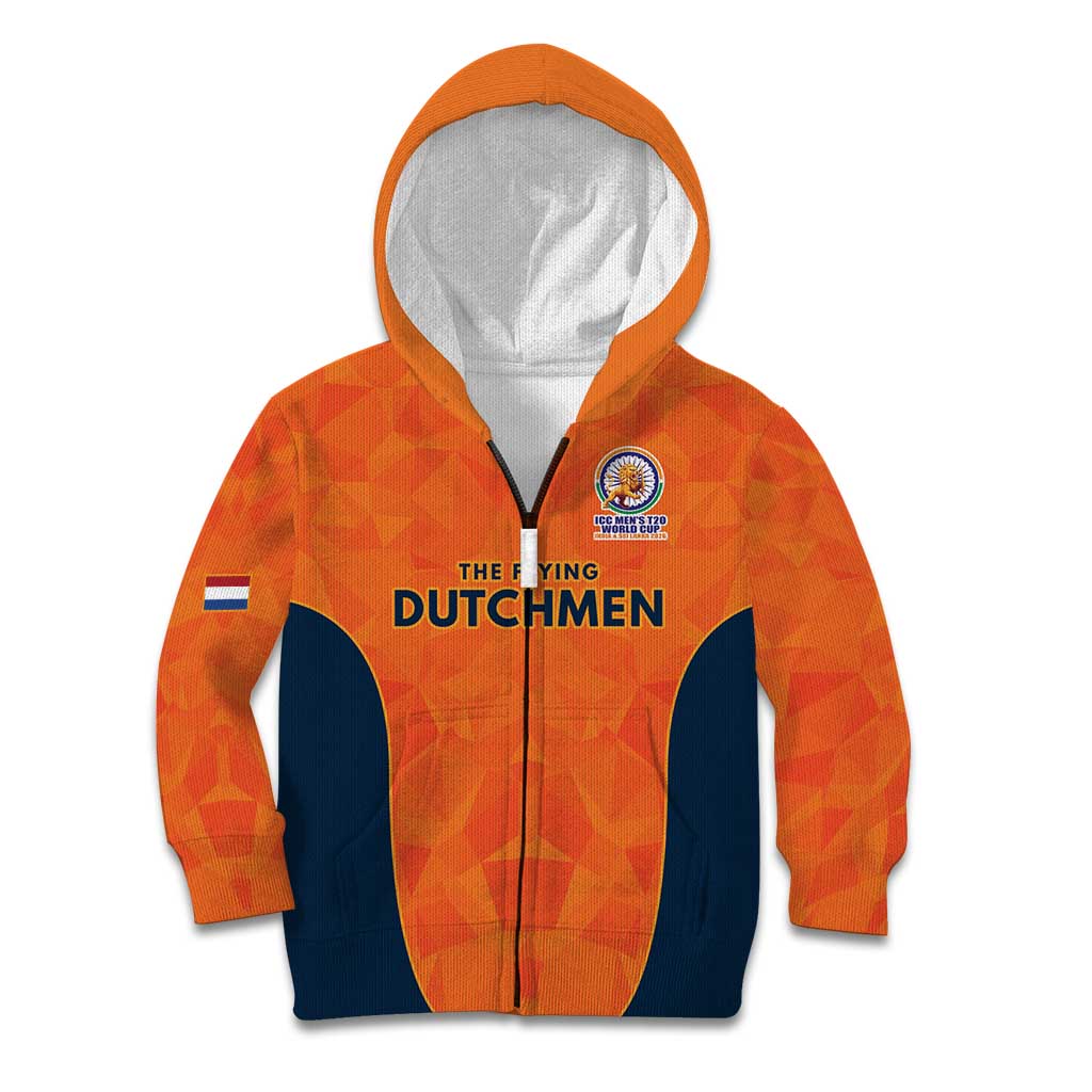 Custom Netherlands Cricket Spirit 2026 Kid Hoodie World T20 Edition - Wonder Print Shop