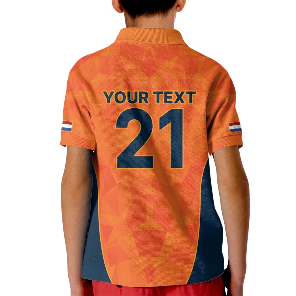 Custom Netherlands Cricket Spirit 2026 Kid Polo Shirt World T20 Edition - Wonder Print Shop