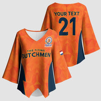 Custom Netherlands Cricket Spirit 2026 Kimono Sleeve Blouse World T20 Edition - Wonder Print Shop