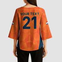 Custom Netherlands Cricket Spirit 2026 Kimono Sleeve Blouse World T20 Edition - Wonder Print Shop