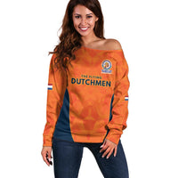 Custom Netherlands Cricket Spirit 2026 Off Shoulder Sweater World T20 Edition - Wonder Print Shop