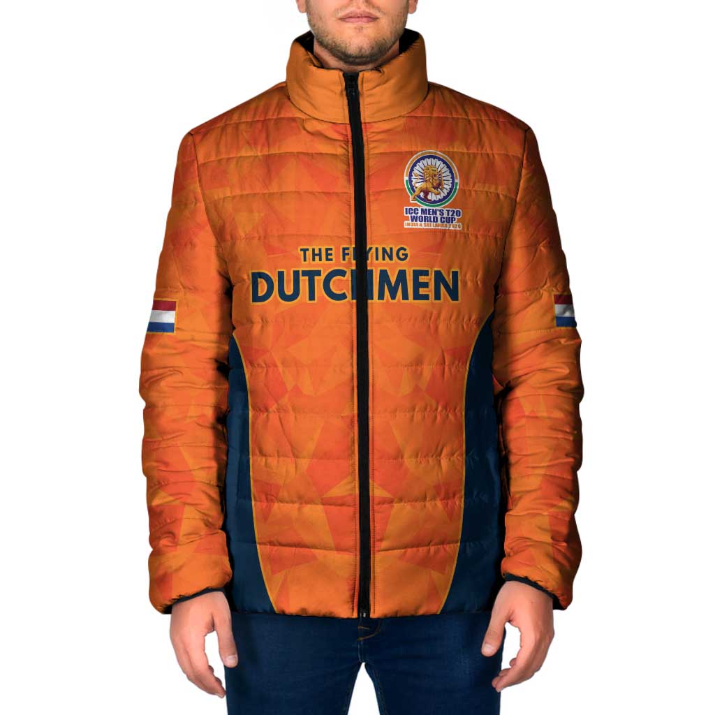 Custom Netherlands Cricket Spirit 2026 Padded Jacket World T20 Edition - Wonder Print Shop