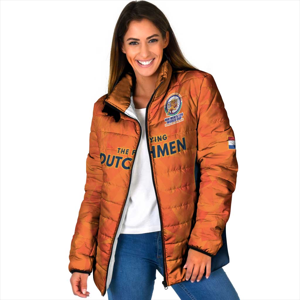 Custom Netherlands Cricket Spirit 2026 Padded Jacket World T20 Edition - Wonder Print Shop