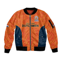 Custom Netherlands Cricket Spirit 2026 Sleeve Zip Bomber Jacket World T20 Edition - Wonder Print Shop