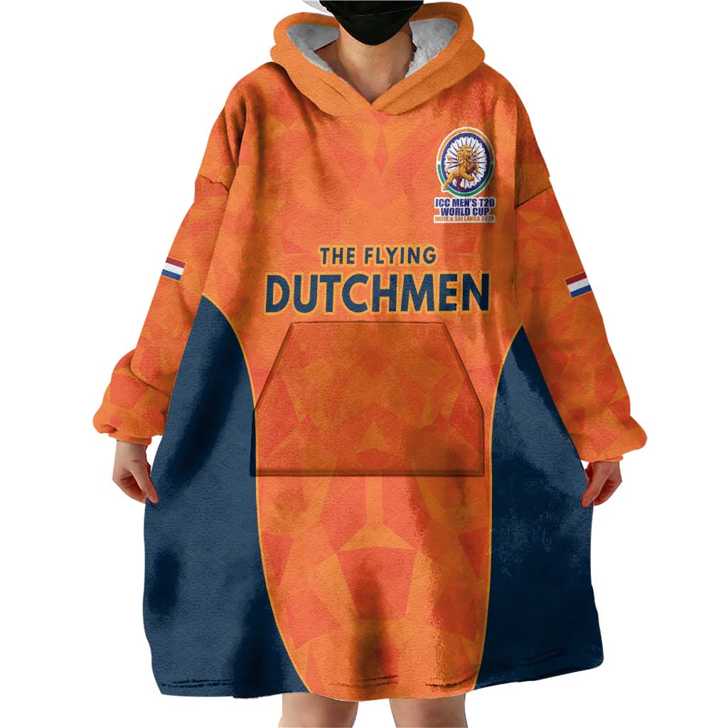 Custom Netherlands Cricket Spirit 2026 Wearable Blanket Hoodie World T20 Edition - Wonder Print Shop