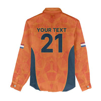 Custom Netherlands Cricket Spirit 2026 Women Casual Shirt World T20 Edition - Wonder Print Shop