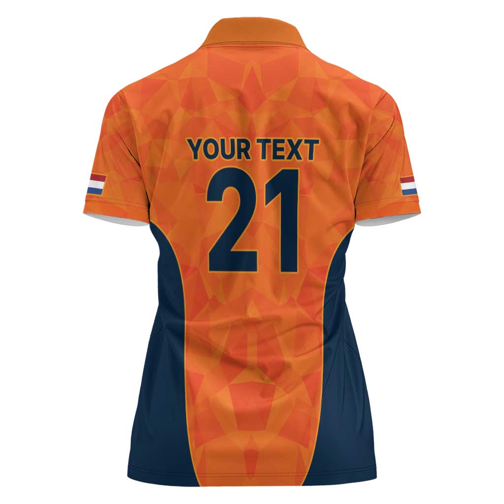 Custom Netherlands Cricket Spirit 2026 Women Polo Shirt World T20 Edition - Wonder Print Shop