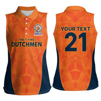 Custom Netherlands Cricket Spirit 2026 Women Sleeveless Polo Shirt World T20 Edition - Wonder Print Shop
