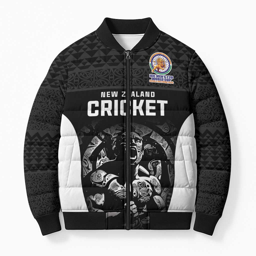 Custom New Zealand Cricket Spirit 2026 Bomber Puffer Jacket World T20 Edition - Wonder Print Shop