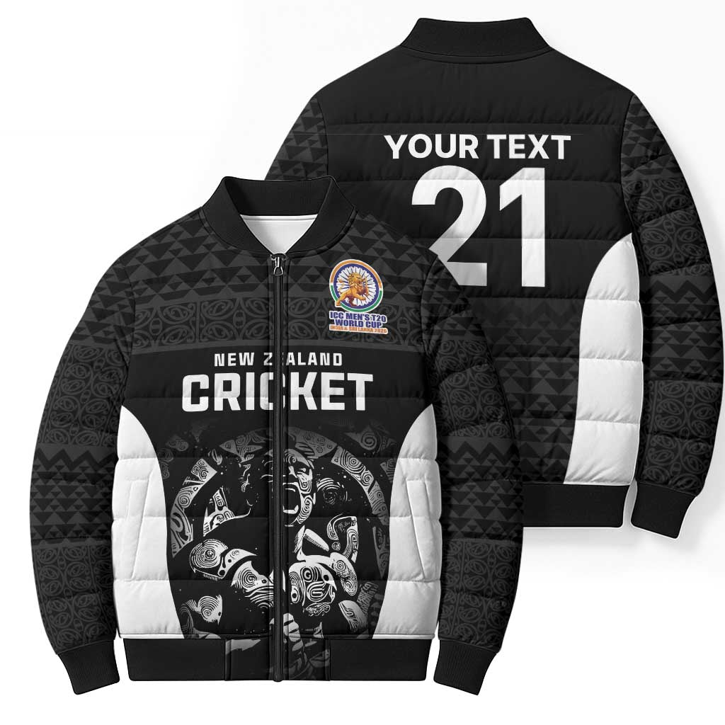 Custom New Zealand Cricket Spirit 2026 Bomber Puffer Jacket World T20 Edition - Wonder Print Shop