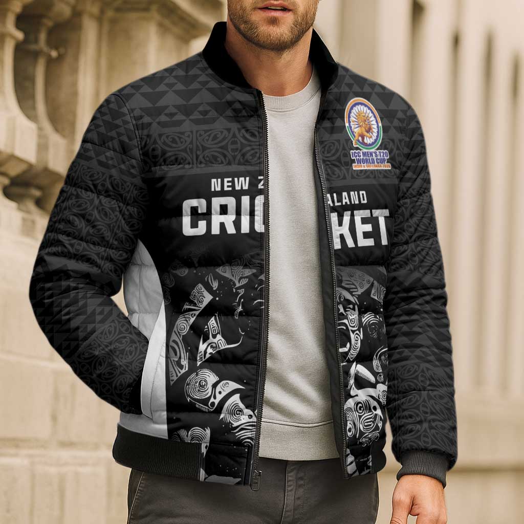 Custom New Zealand Cricket Spirit 2026 Bomber Puffer Jacket World T20 Edition - Wonder Print Shop