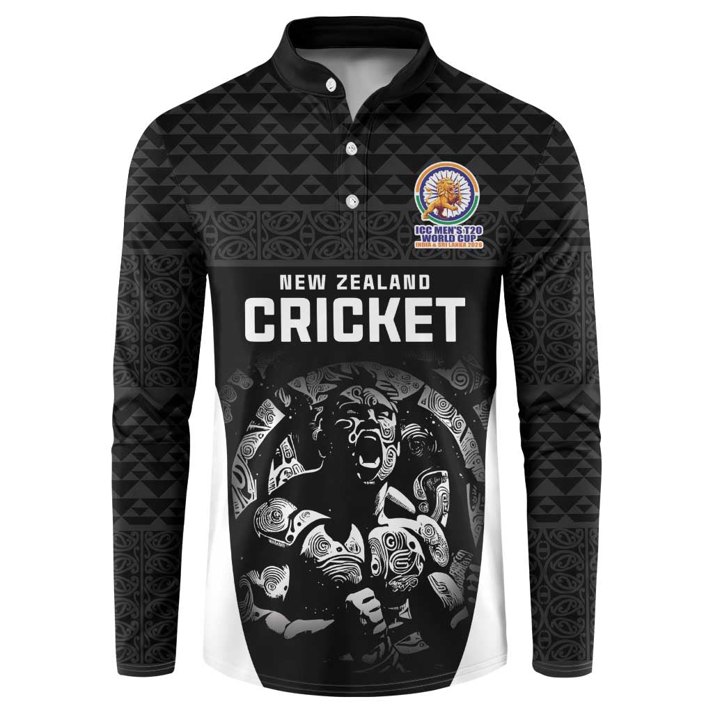 Custom New Zealand Cricket Spirit 2026 Button Sweatshirt World T20 Edition - Wonder Print Shop