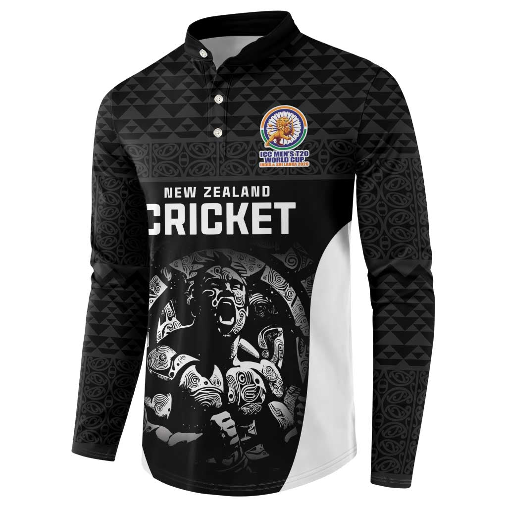 Custom New Zealand Cricket Spirit 2026 Button Sweatshirt World T20 Edition - Wonder Print Shop