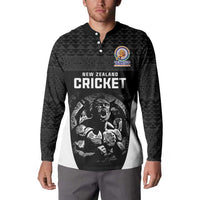Custom New Zealand Cricket Spirit 2026 Button Sweatshirt World T20 Edition - Wonder Print Shop