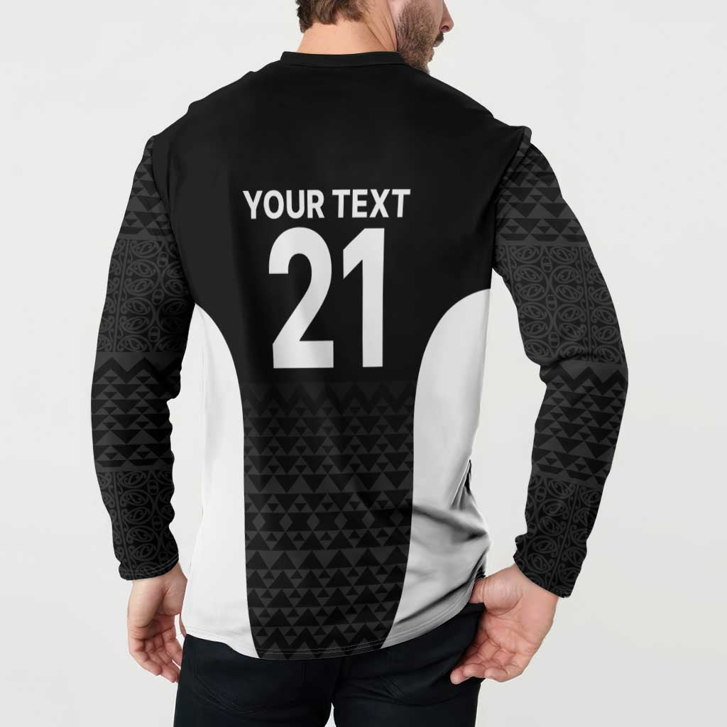 Custom New Zealand Cricket Spirit 2026 Button Sweatshirt World T20 Edition - Wonder Print Shop