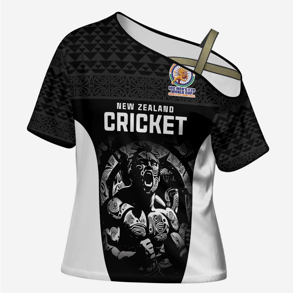 Custom New Zealand Cricket Spirit 2026 Cross Shoulder Shirt World T20 Edition - Wonder Print Shop