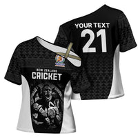 Custom New Zealand Cricket Spirit 2026 Cross Shoulder Shirt World T20 Edition - Wonder Print Shop