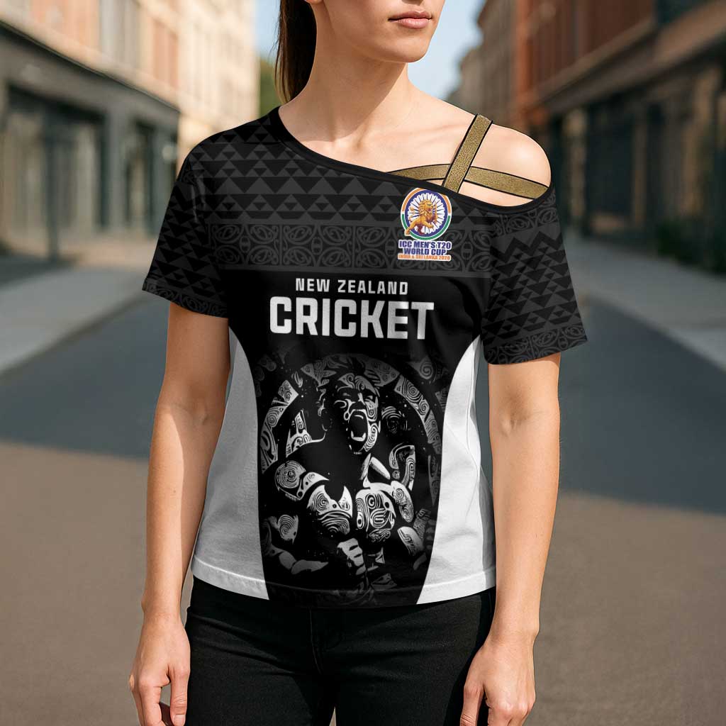 Custom New Zealand Cricket Spirit 2026 Cross Shoulder Shirt World T20 Edition - Wonder Print Shop