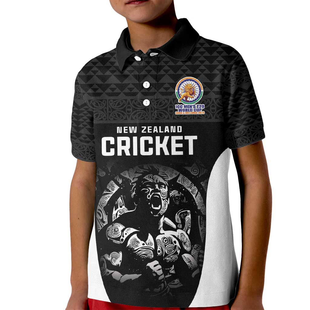 Custom New Zealand Cricket Spirit 2026 Kid Polo Shirt World T20 Edition - Wonder Print Shop