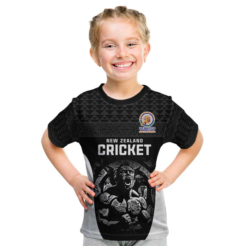 Custom New Zealand Cricket Spirit 2026 Kid T Shirt World T20 Edition - Wonder Print Shop