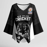Custom New Zealand Cricket Spirit 2026 Kimono Sleeve Blouse World T20 Edition - Wonder Print Shop