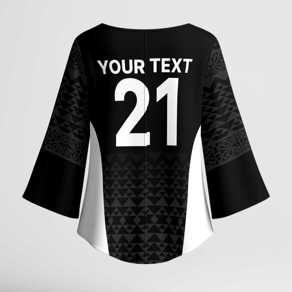 Custom New Zealand Cricket Spirit 2026 Kimono Sleeve Blouse World T20 Edition - Wonder Print Shop