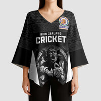 Custom New Zealand Cricket Spirit 2026 Kimono Sleeve Blouse World T20 Edition - Wonder Print Shop
