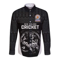 Custom New Zealand Cricket Spirit 2026 Long Sleeve Button Shirt World T20 Edition - Wonder Print Shop