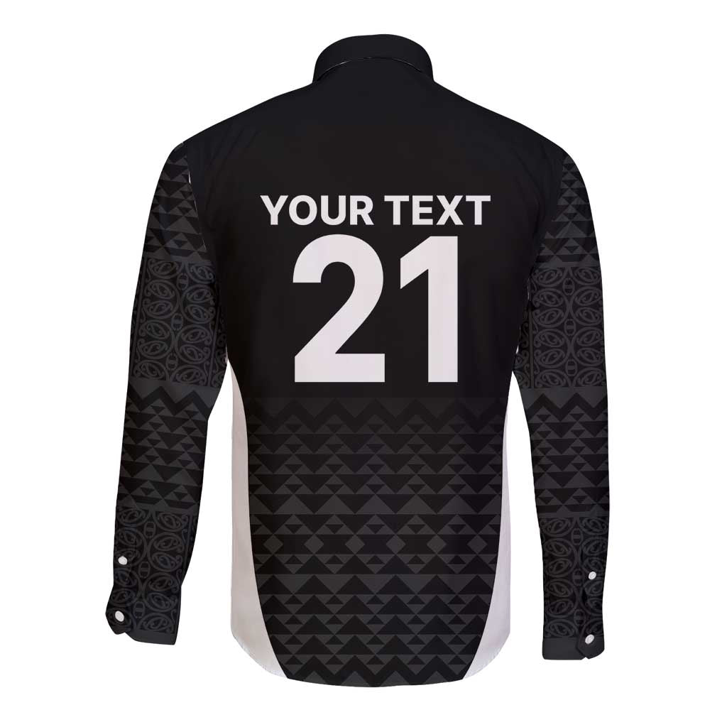 Custom New Zealand Cricket Spirit 2026 Long Sleeve Button Shirt World T20 Edition - Wonder Print Shop