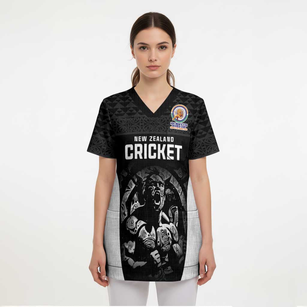 Custom New Zealand Cricket Spirit 2026 Scrub Top World T20 Edition - Wonder Print Shop