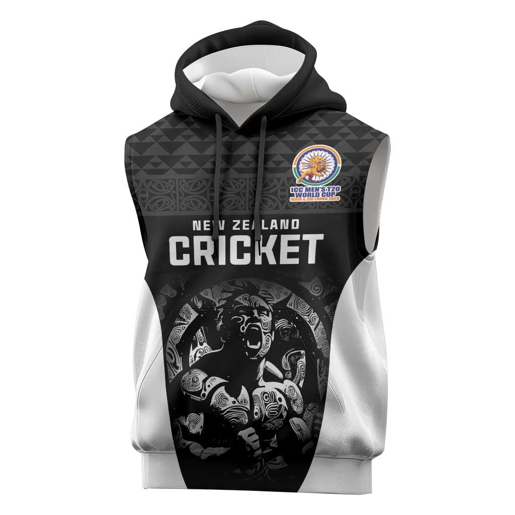 Custom New Zealand Cricket Spirit 2026 Sleeveless Hoodie World T20 Edition - Wonder Print Shop