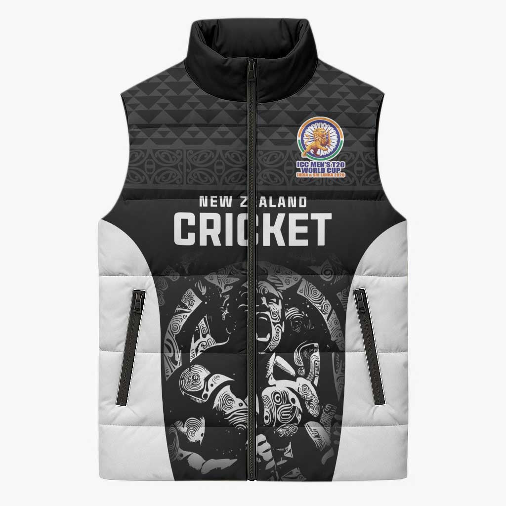 Custom New Zealand Cricket Spirit 2026 Sleeveless Puffer Jacket World T20 Edition - Wonder Print Shop