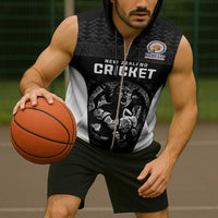 Custom New Zealand Cricket Spirit 2026 Sleeveless Zip Hoodie World T20 Edition - Wonder Print Shop