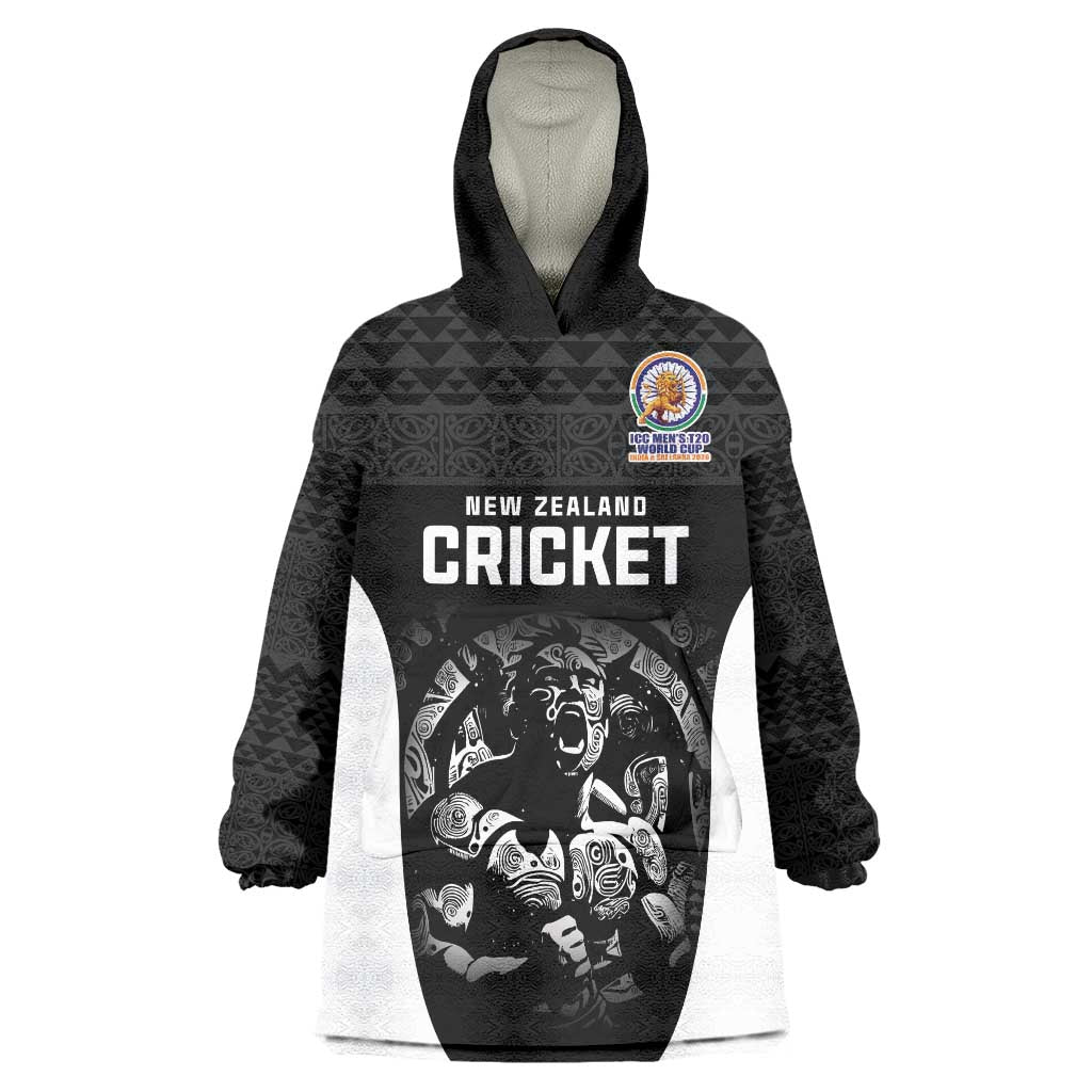 Custom New Zealand Cricket Spirit 2026 Wearable Blanket Hoodie World T20 Edition - Wonder Print Shop