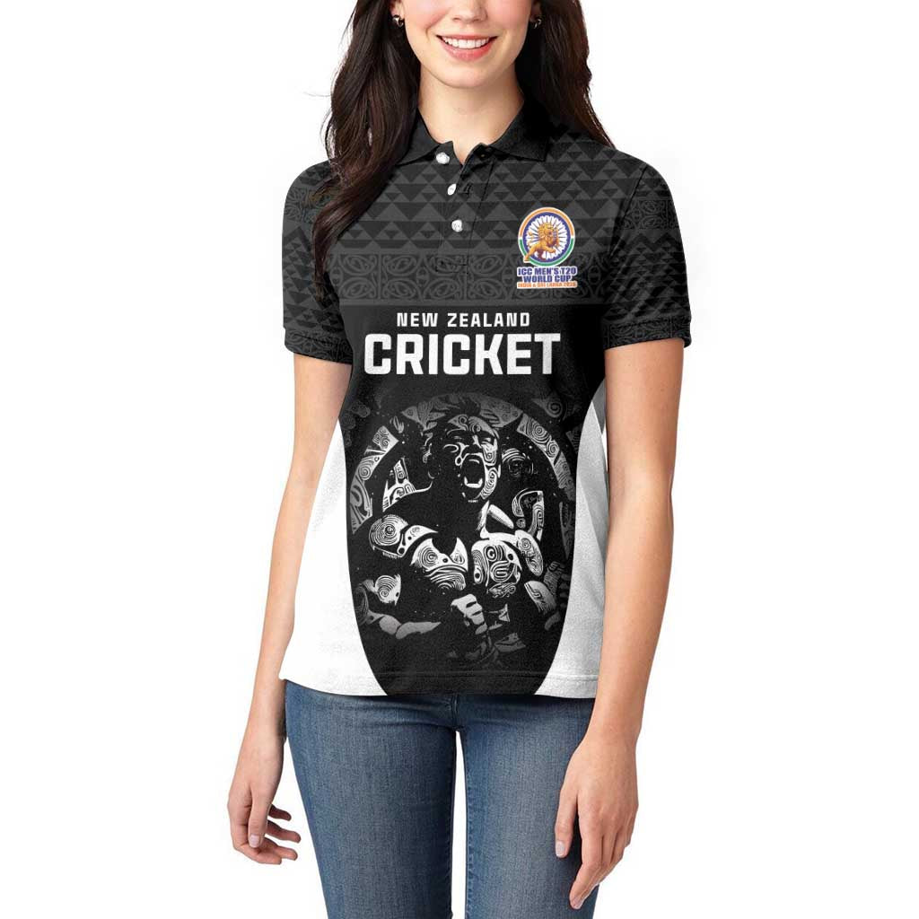 Custom New Zealand Cricket Spirit 2026 Women Polo Shirt World T20 Edition - Wonder Print Shop