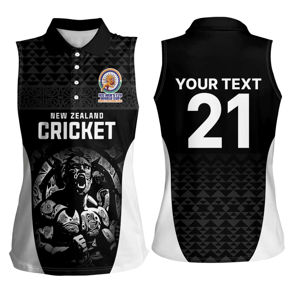 Custom New Zealand Cricket Spirit 2026 Women Sleeveless Polo Shirt World T20 Edition - Wonder Print Shop