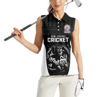 Custom New Zealand Cricket Spirit 2026 Women Sleeveless Polo Shirt World T20 Edition - Wonder Print Shop