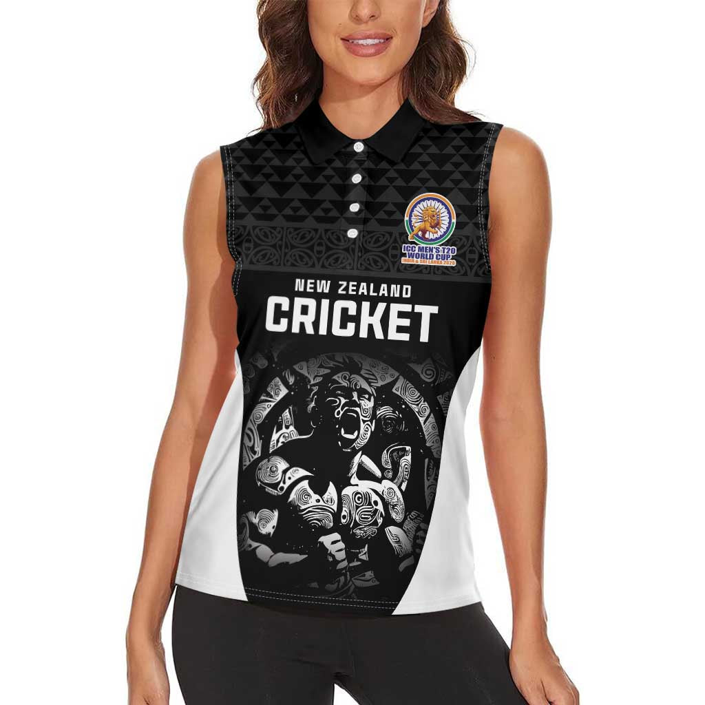 Custom New Zealand Cricket Spirit 2026 Women Sleeveless Polo Shirt World T20 Edition - Wonder Print Shop