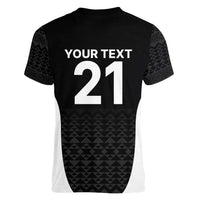 Custom New Zealand Cricket Spirit 2026 Women V-Neck T-Shirt World T20 Edition - Wonder Print Shop