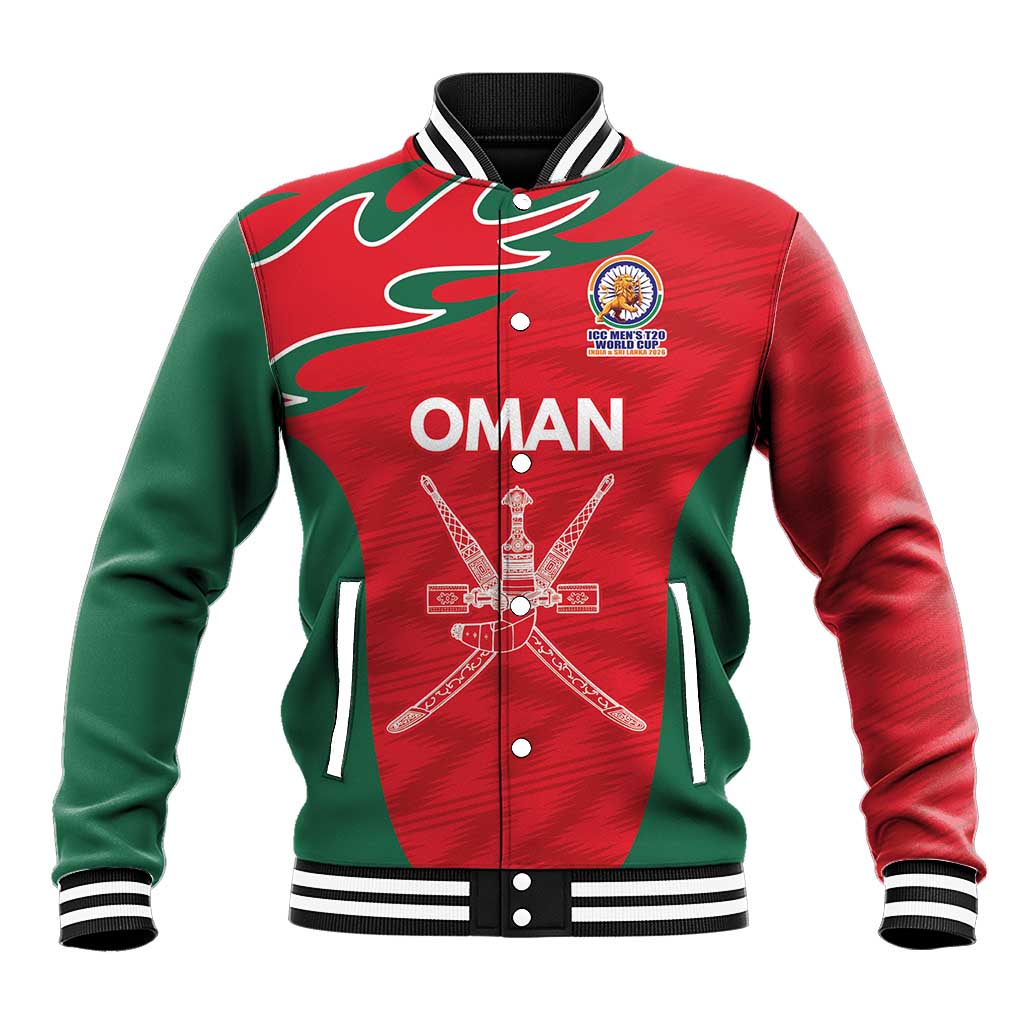 Custom Oman Cricket Spirit 2026 Baseball Jacket World T20 Edition - Wonder Print Shop